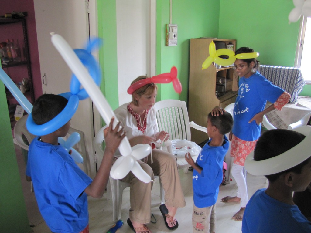 Kids playing with balloons!