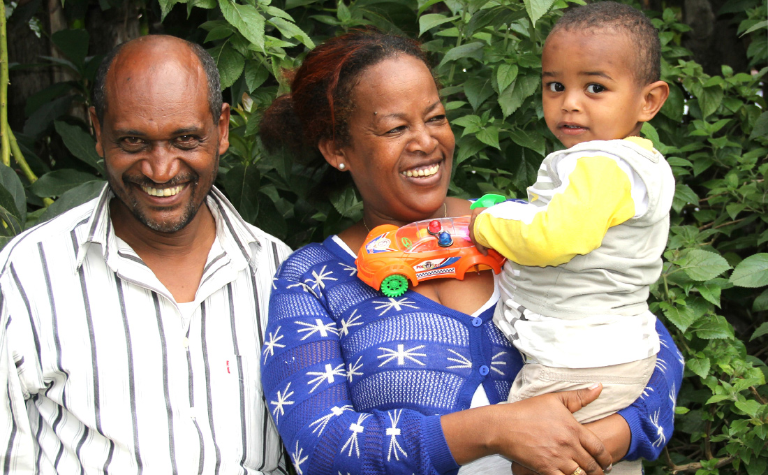 A child from the House of Joy is adopted by a local Ethiopian Family