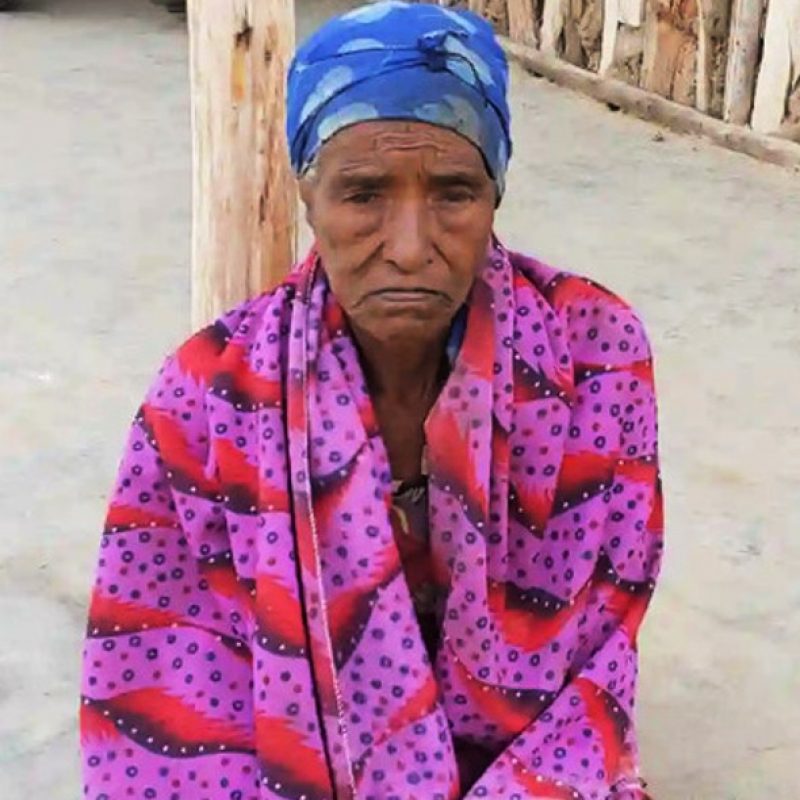 sad ethiopian woman starving in famine